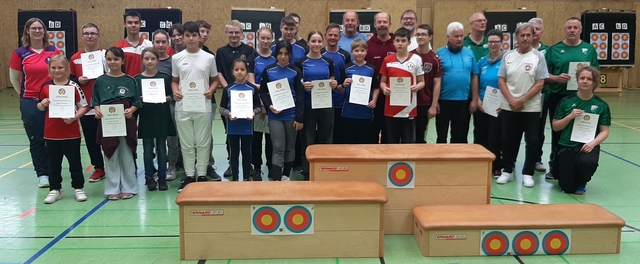 Gaumeisterschaft Bogen WA Halle 2025 Teilnehmer 1. Durchgang